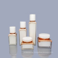 S59 30g 50g Jar 15ml 30ml 50ml Bottle  In Stock Ready to Ship Luxury White Skin Care Cosmetic Square Acrylic Jar and Bottle Set